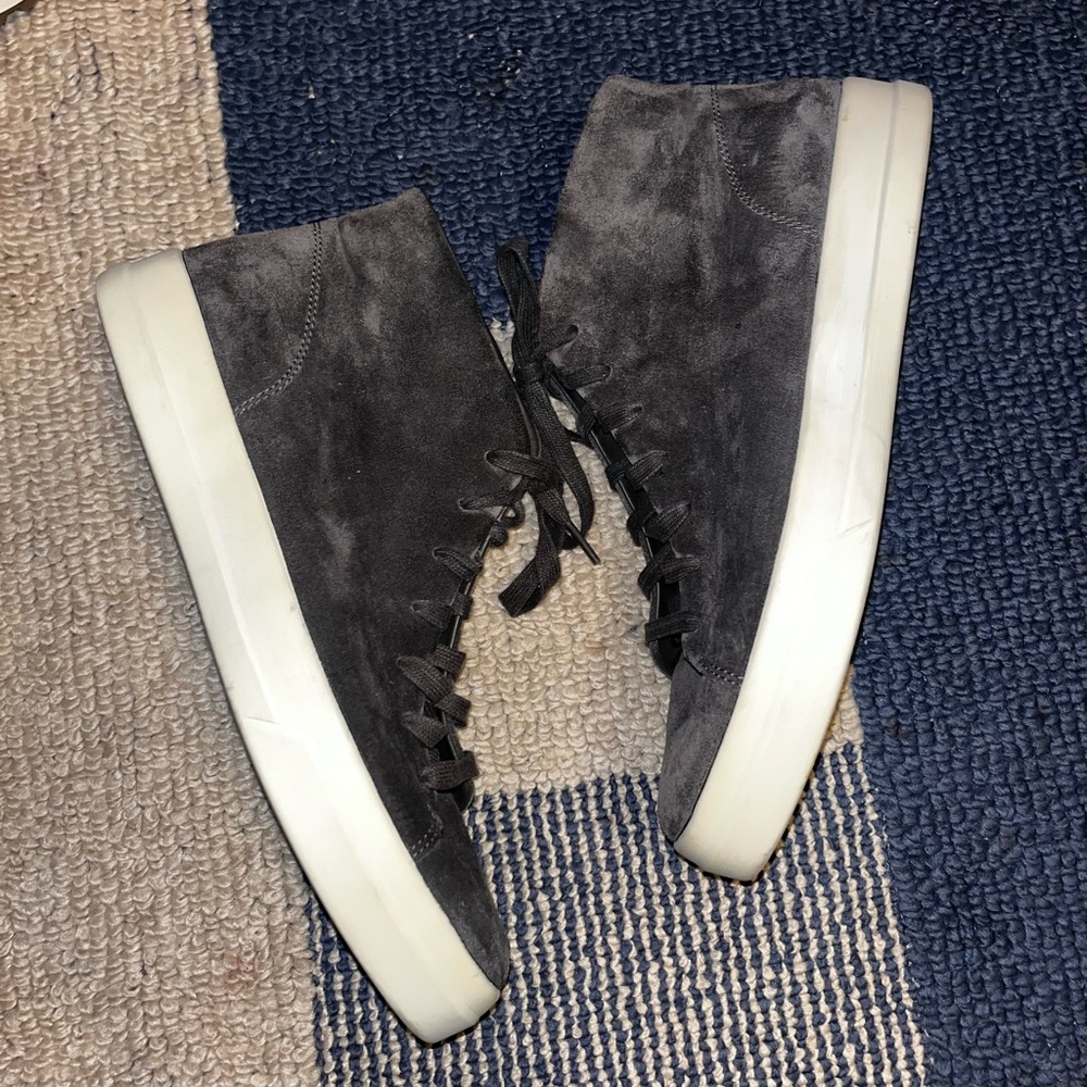Vince Men's Cullen grey suede high top fashion casual Sneakers 10